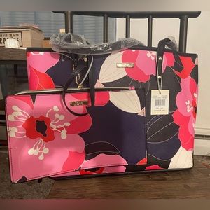 NWT Trina Turk Tote & Matching Clutch Wallet